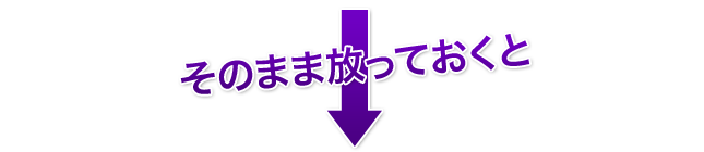 そのまま放っておくと